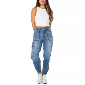 Celebrity Pink Women's Denim Cargo‎ Jogger Pants Medium New With Tags